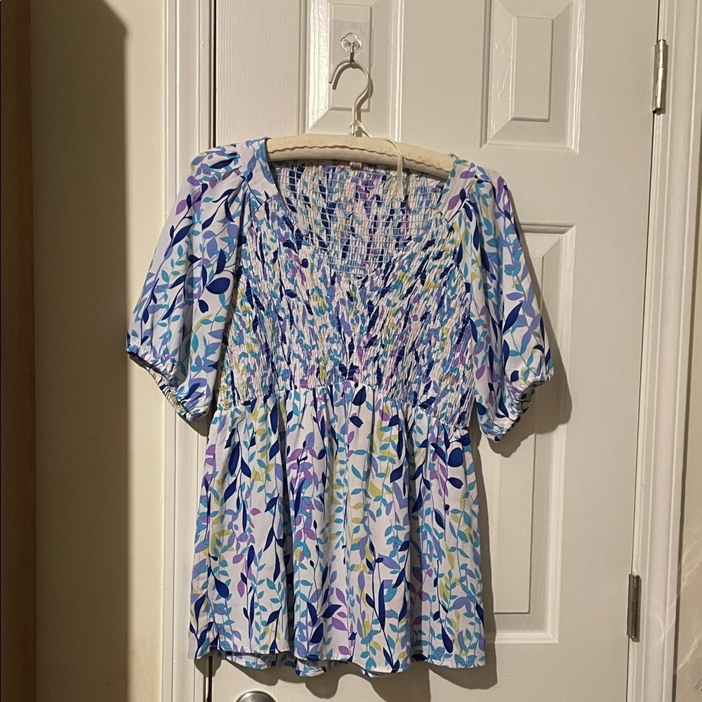 JODIFL Multicolor Leaf Print Blouse